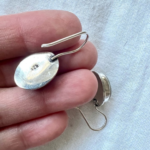 925 Calming Caribbean Larimar Petite Drop Earrings - Picture 5 of 7